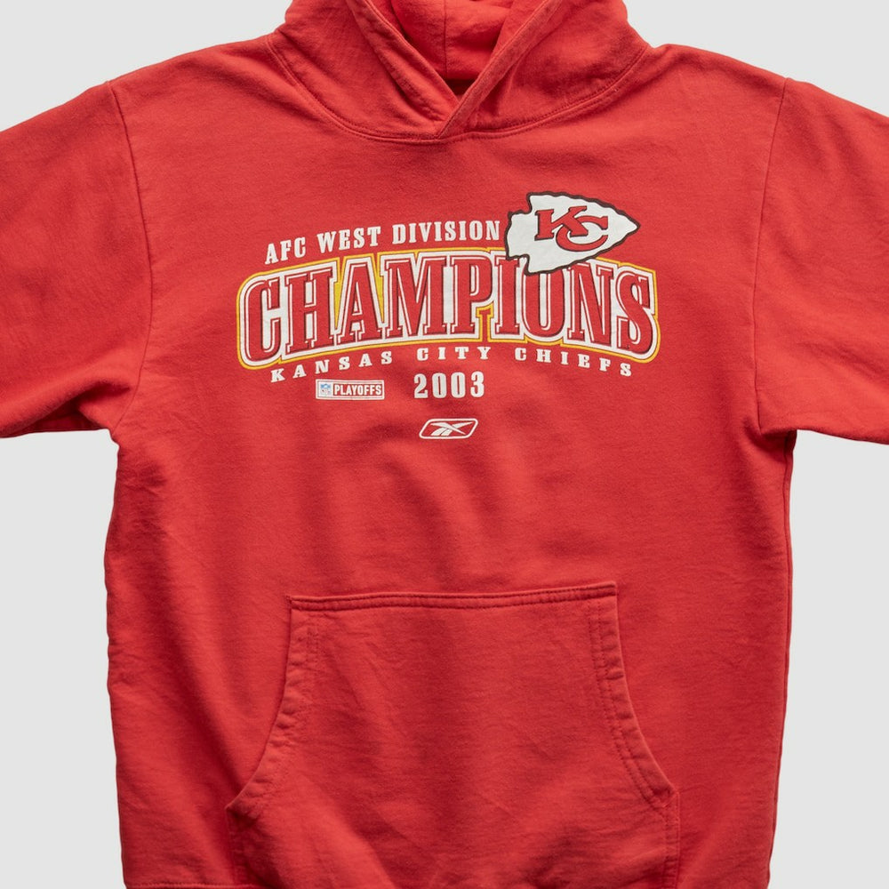 Fanatics Kansas City Chiefs Reebok 2003 Hooded Pullover Sweatshirt Red Vintage