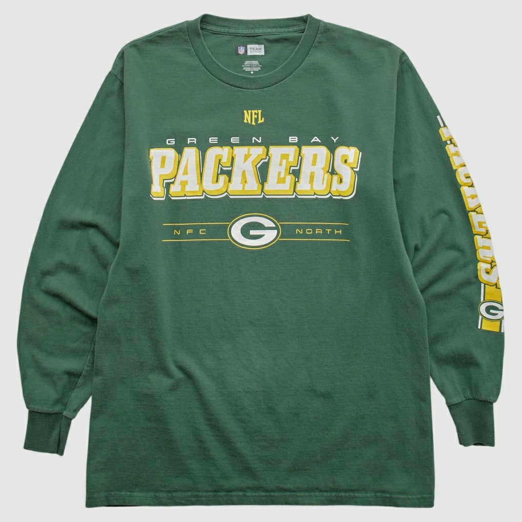 Fanatics Green Bay Packers Team Edition Apparel 2000s Long Sleeve T-shirt Green Vintage