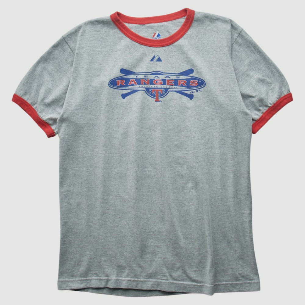 Texas Rangers Majestic 2010 T-shirt - Heather Gray - Vintage - Fanatics Discount