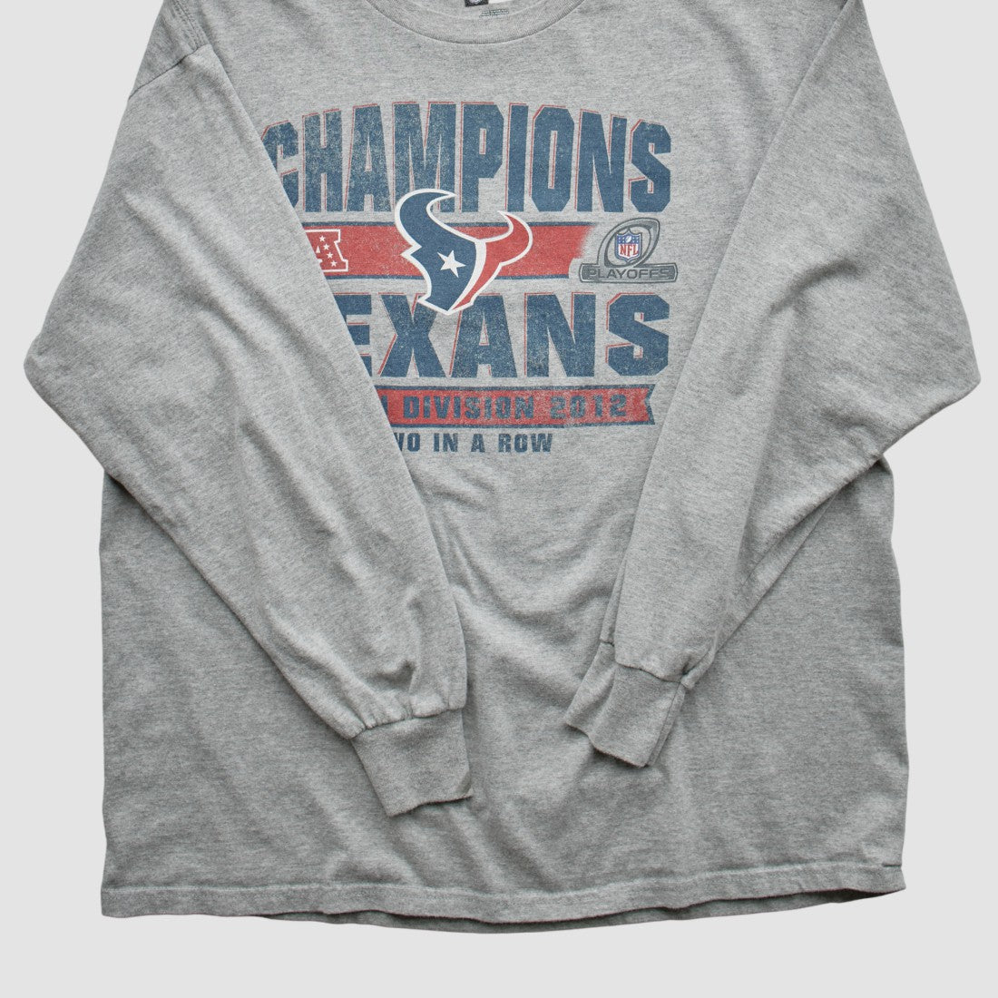 Fanatics Houston Texans Team Edition Apparel 2012 Long Sleeve T-shirt Heather Gray Vintage