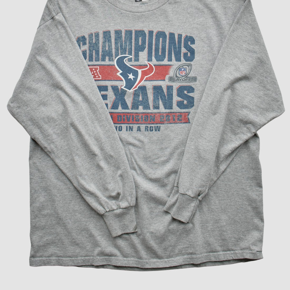 Fanatics Houston Texans Team Edition Apparel 2012 Long Sleeve T-shirt Heather Gray Vintage
