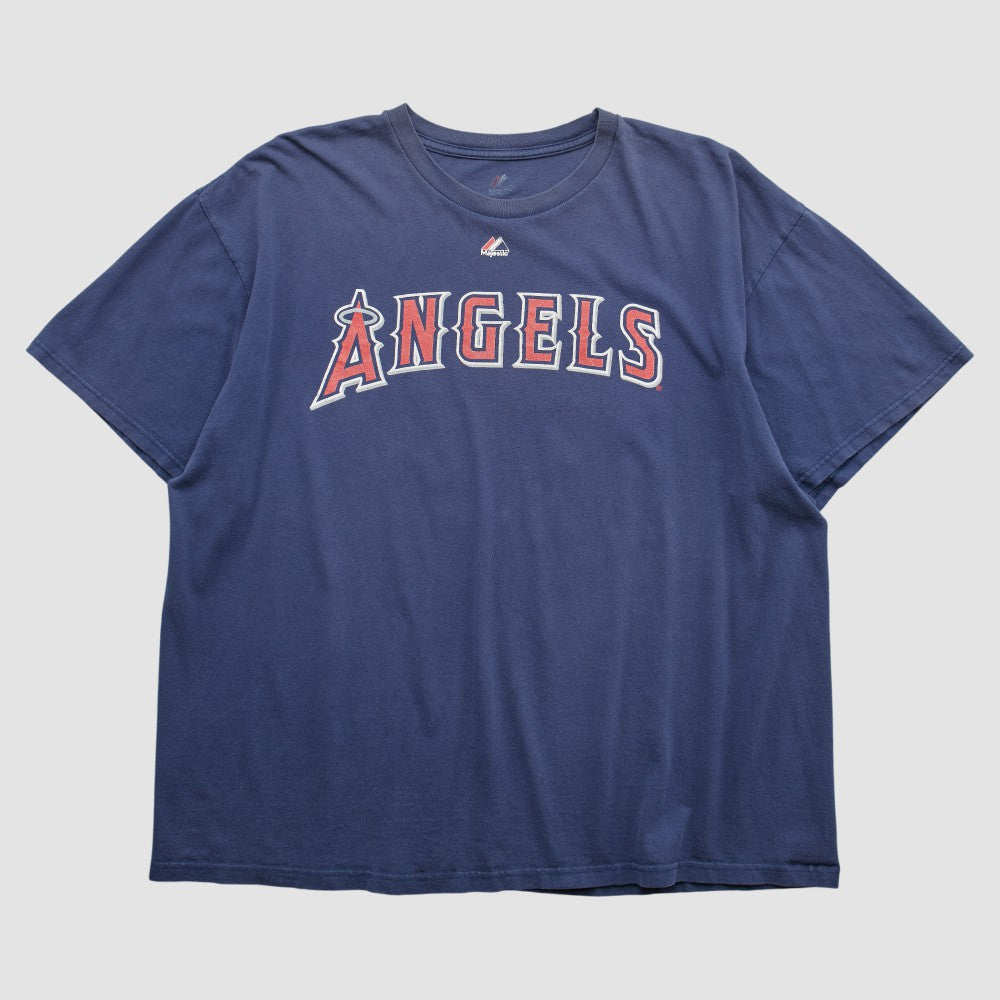 Los Angeles Angels Majestic 2000s T-shirt - Navy - Vintage - Fanatics Discount