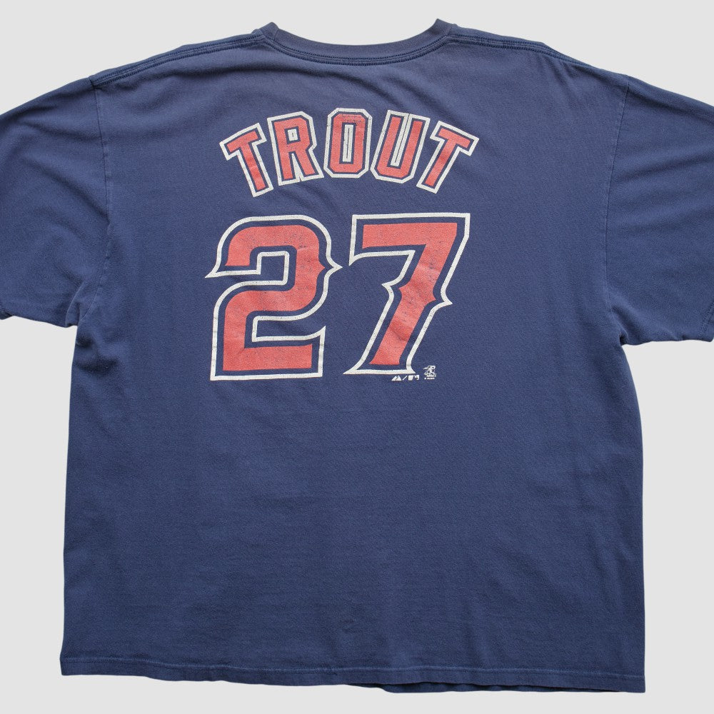 Los Angeles Angels Majestic 2000s T-shirt - Navy - Vintage - Fanatics Discount