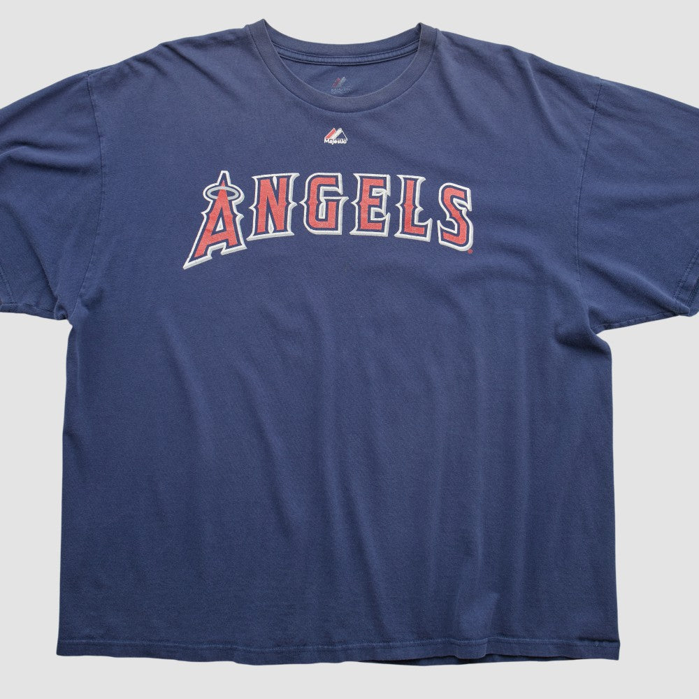 Los Angeles Angels Majestic 2000s T-shirt - Navy - Vintage - Fanatics Discount