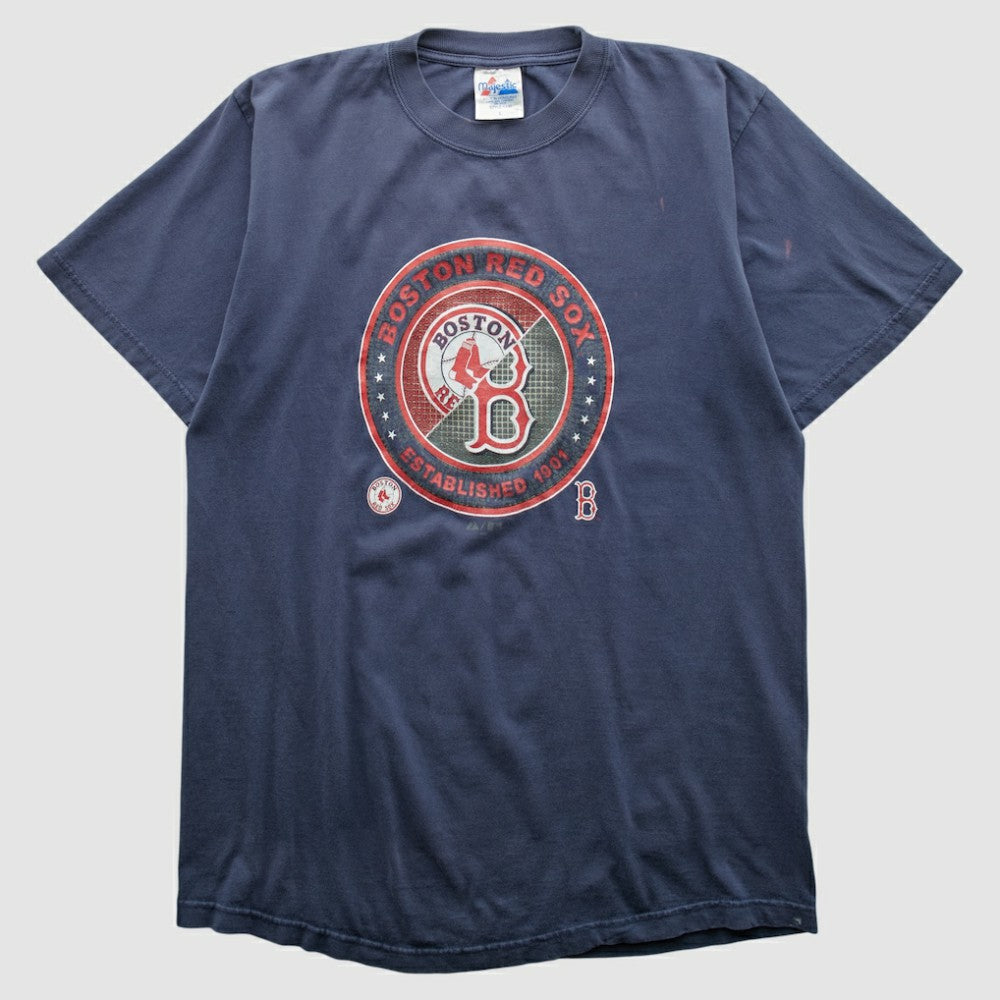 Boston Red Sox Majestic 2000s T-shirt - Navy - Vintage - Fanatics Sale