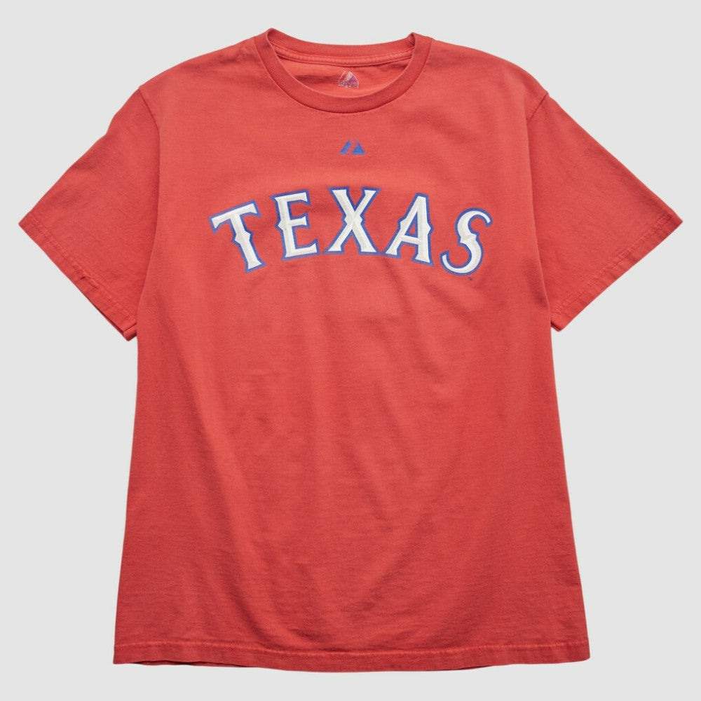 Texas Rangers Majestic 2000s T-shirt - Red - Vintage - Fanatics Online