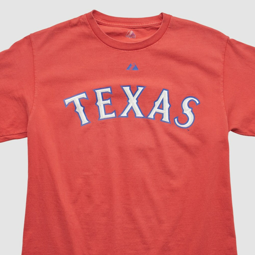 Texas Rangers Majestic 2000s T-shirt - Red - Vintage - Fanatics Online