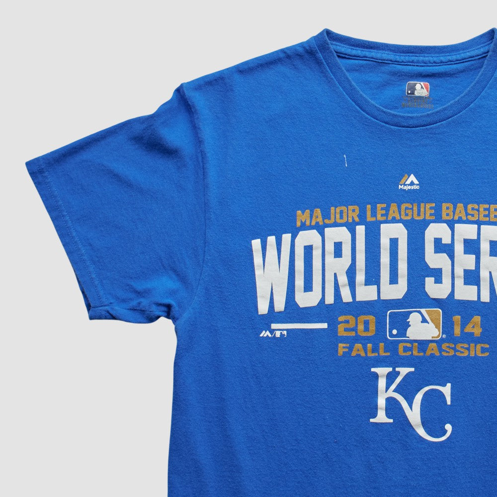 Kansas City Royals Majestic 2014 T-shirt - Blue - Vintage - Fanatics Lifestyle
