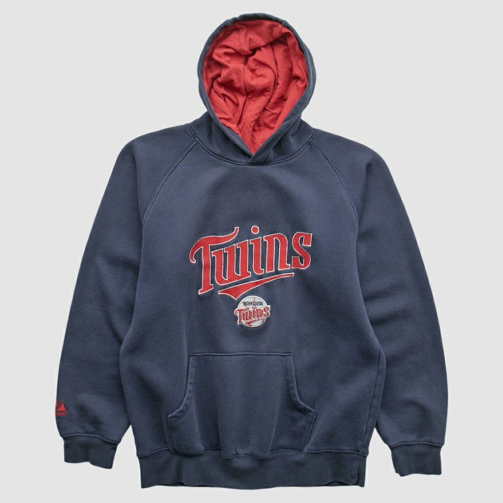 Minnesota Twins Majestic 2000s Hooded Pullover Sweatshirt - Navy - XXVintage - Fanatics Lifestyle