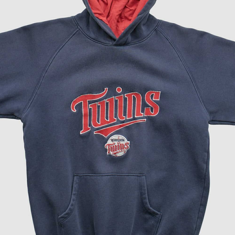 Minnesota Twins Majestic 2000s Hooded Pullover Sweatshirt - Navy - XXVintage - Fanatics Lifestyle