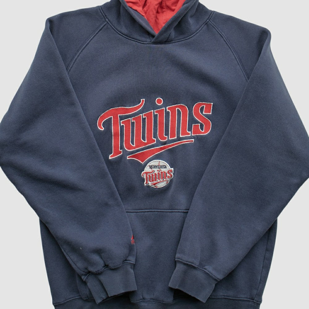 Minnesota Twins Majestic 2000s Hooded Pullover Sweatshirt - Navy - XXVintage - Fanatics Lifestyle