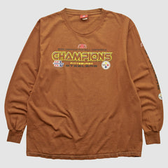 Fanatics Pittsburgh Steelers NFL 2006 Long Sleeve T-shirt Brown Vintage