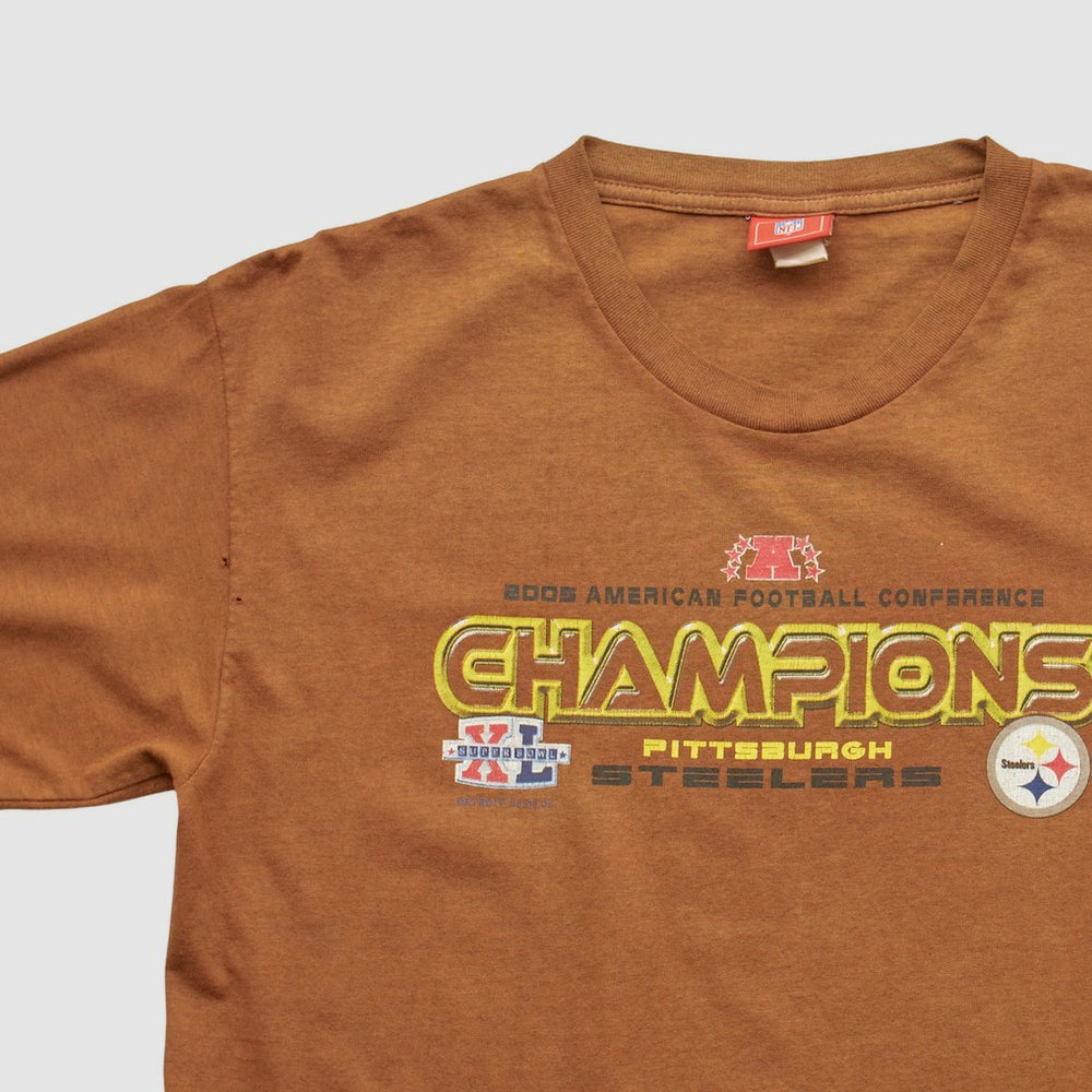 Fanatics Pittsburgh Steelers NFL 2006 Long Sleeve T-shirt Brown Vintage