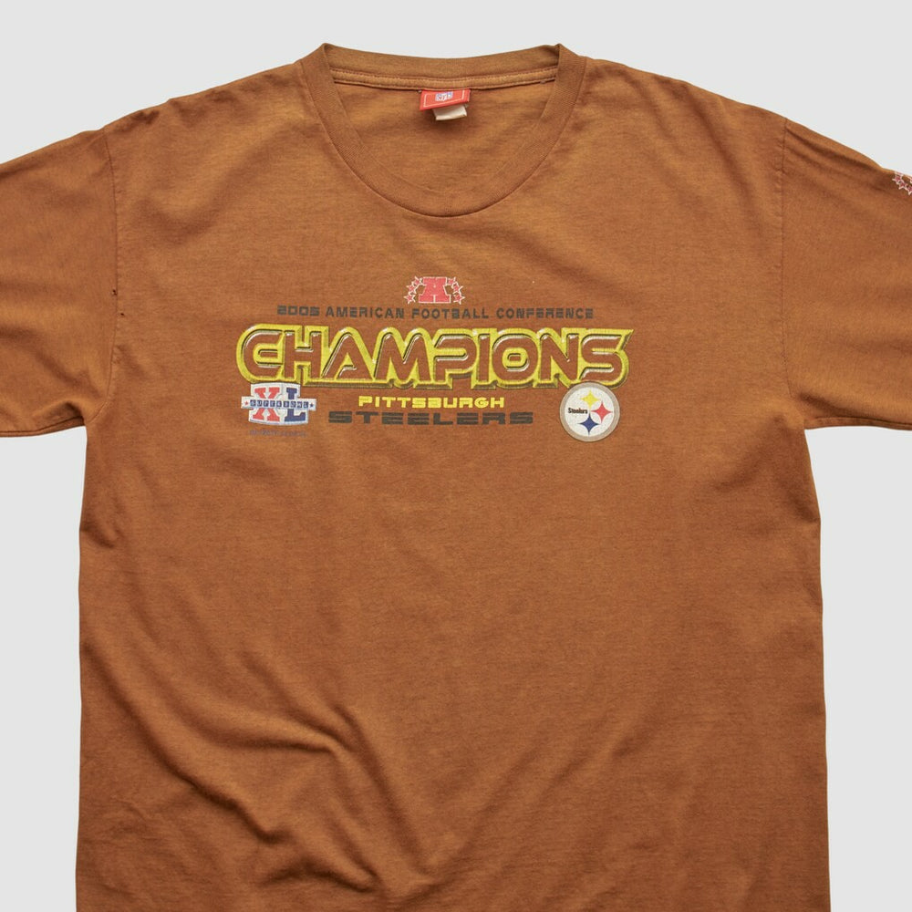 Fanatics Pittsburgh Steelers NFL 2006 Long Sleeve T-shirt Brown Vintage