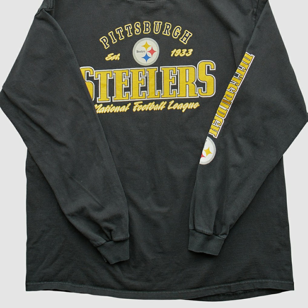 Fanatics Pittsburgh Steelers NFL 2000s Long Sleeve T-shirt Black Vintage