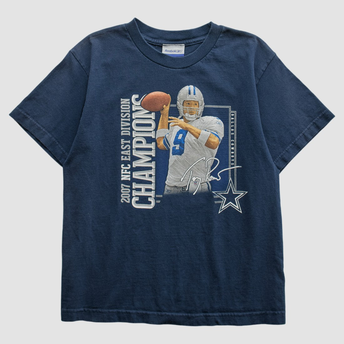 Fanatics Dallas Cowboys Reebok 2007 T-shirt Navy Yth L Real Vintage