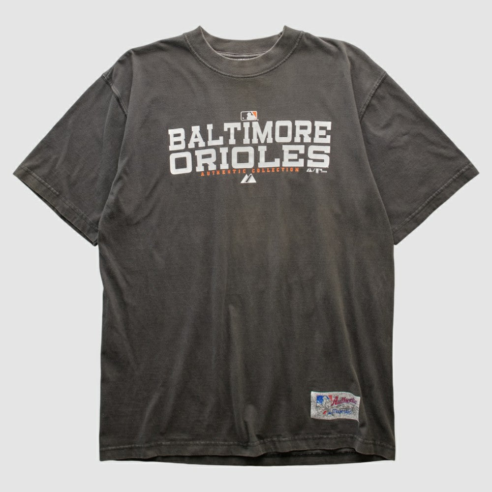 Baltimore Orioles Majestic 2000s T-shirt - Charcoal - Vintage - Fanatics on Sale