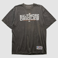 Baltimore Orioles Majestic 2000s T-shirt - Charcoal - Vintage - Fanatics on Sale