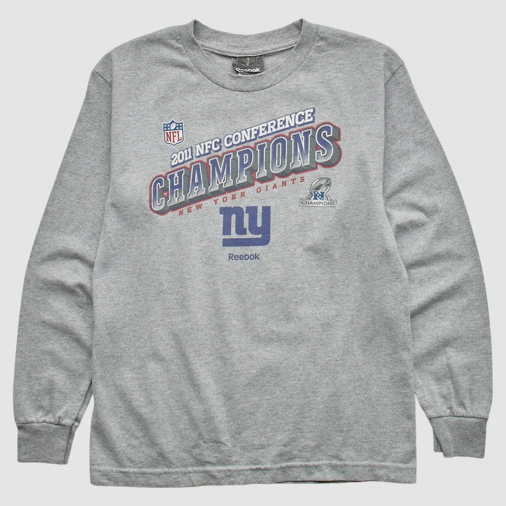 Fanatics New York Giants Reebok 2011 Pullover Sweatshirt Heather Gray Vintage
