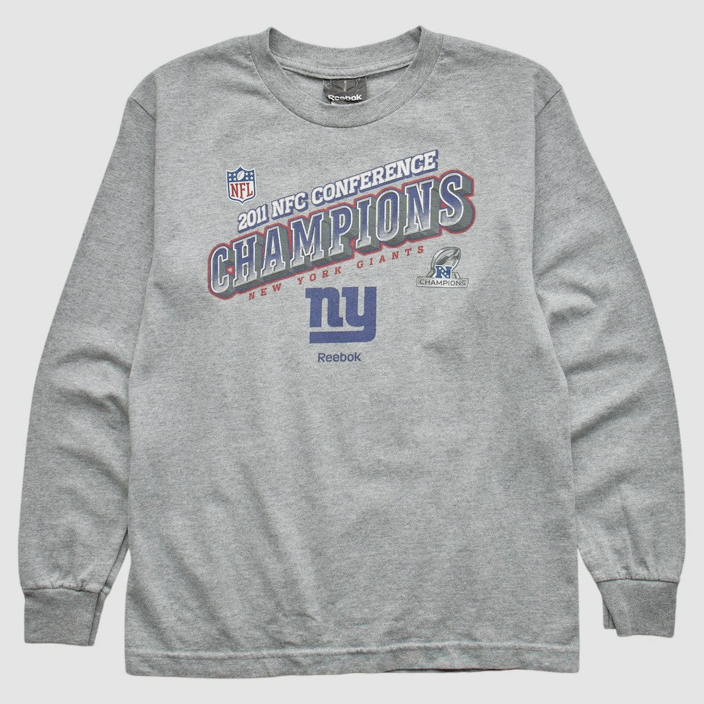 Fanatics New York Giants Reebok 2011 Pullover Sweatshirt Heather Gray Vintage