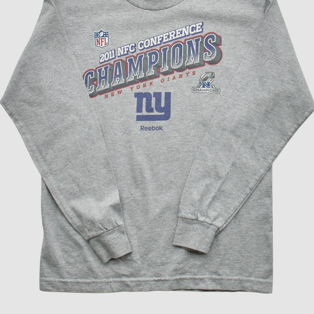Fanatics New York Giants Reebok 2011 Pullover Sweatshirt Heather Gray Vintage