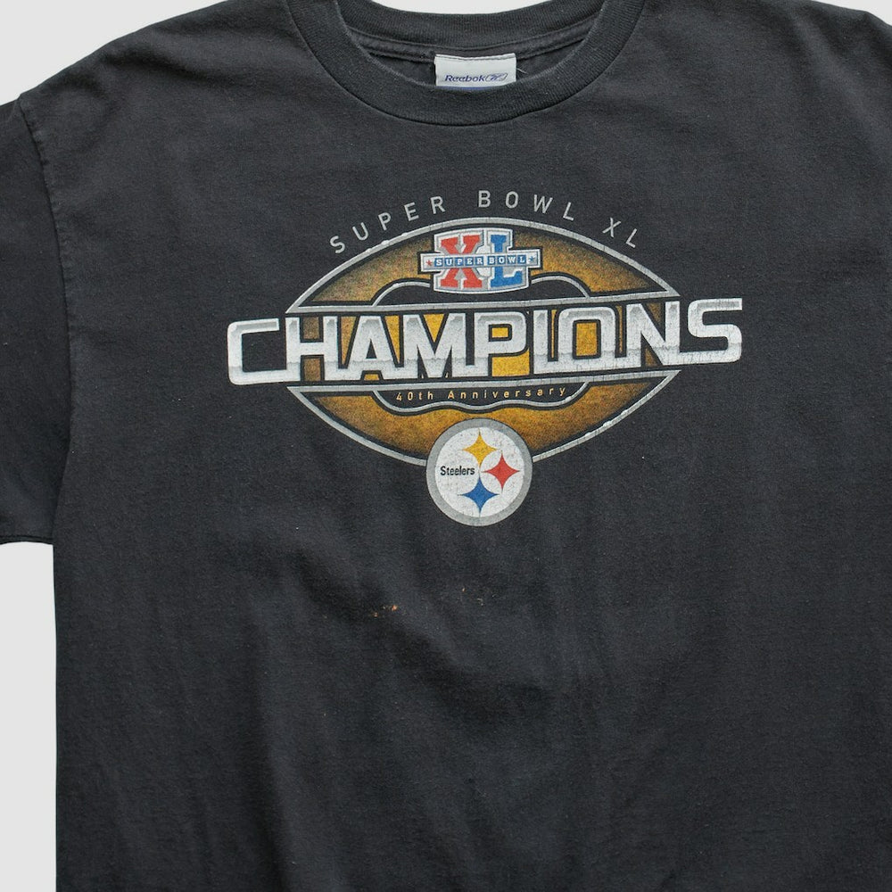 Fanatics Pittsburgh Steelers Reebok 2006 T-shirt Black Vintage