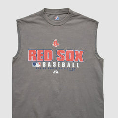 Boston Red Sox Majestic 2000s Tank - Gray - XVintage - Fanatics on Sale