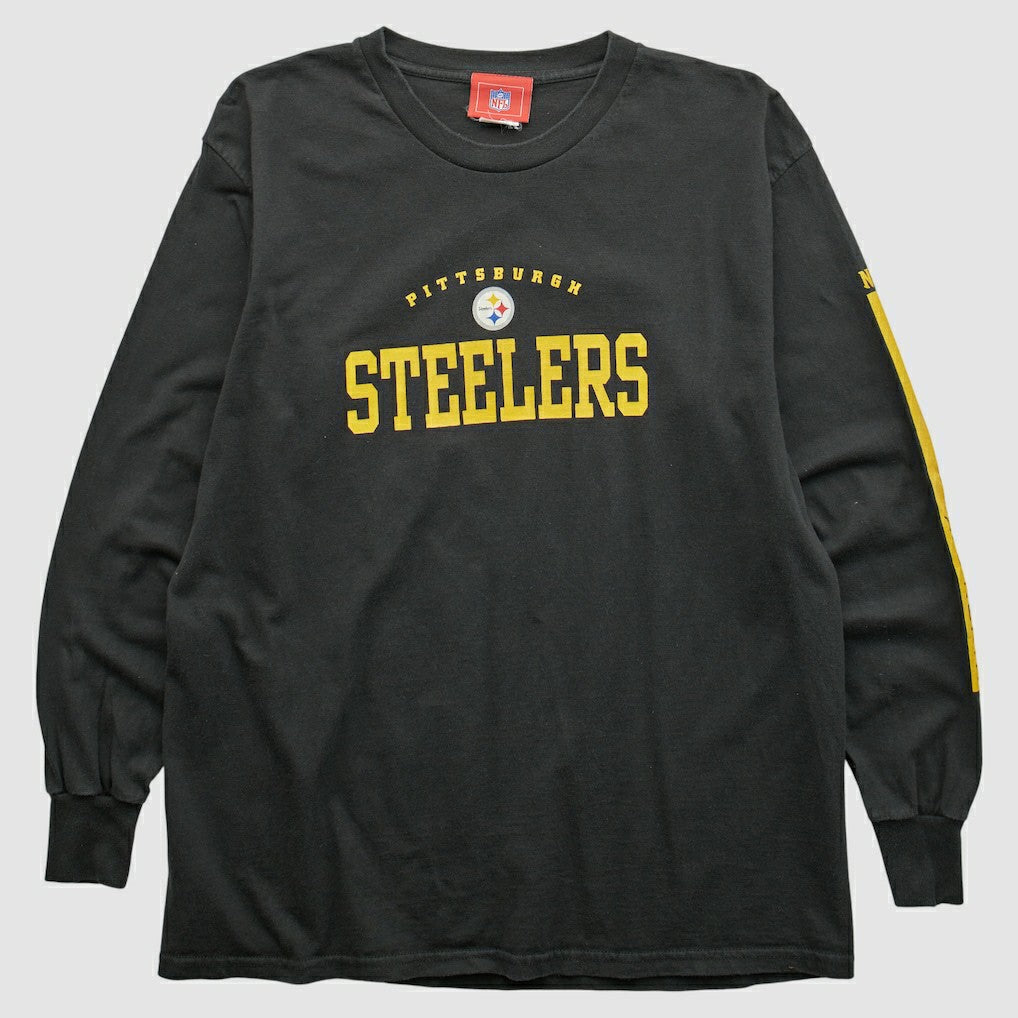 Fanatics Pittsburgh Steelers NFL 2000s Long Sleeve T-shirt Black Vintage