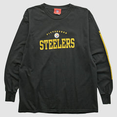 Fanatics Pittsburgh Steelers NFL 2000s Long Sleeve T-shirt Black Vintage