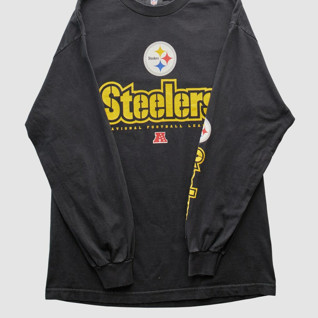 Fanatics Pittsburgh Steelers NFL 2010s Long Sleeve T-shirt Black Vintage