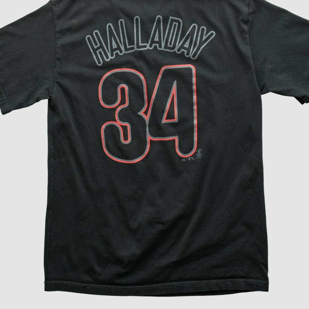 Philadelphia Phillies Majestic 2000s T-shirt - Black - Vintage - Fanatics Discount