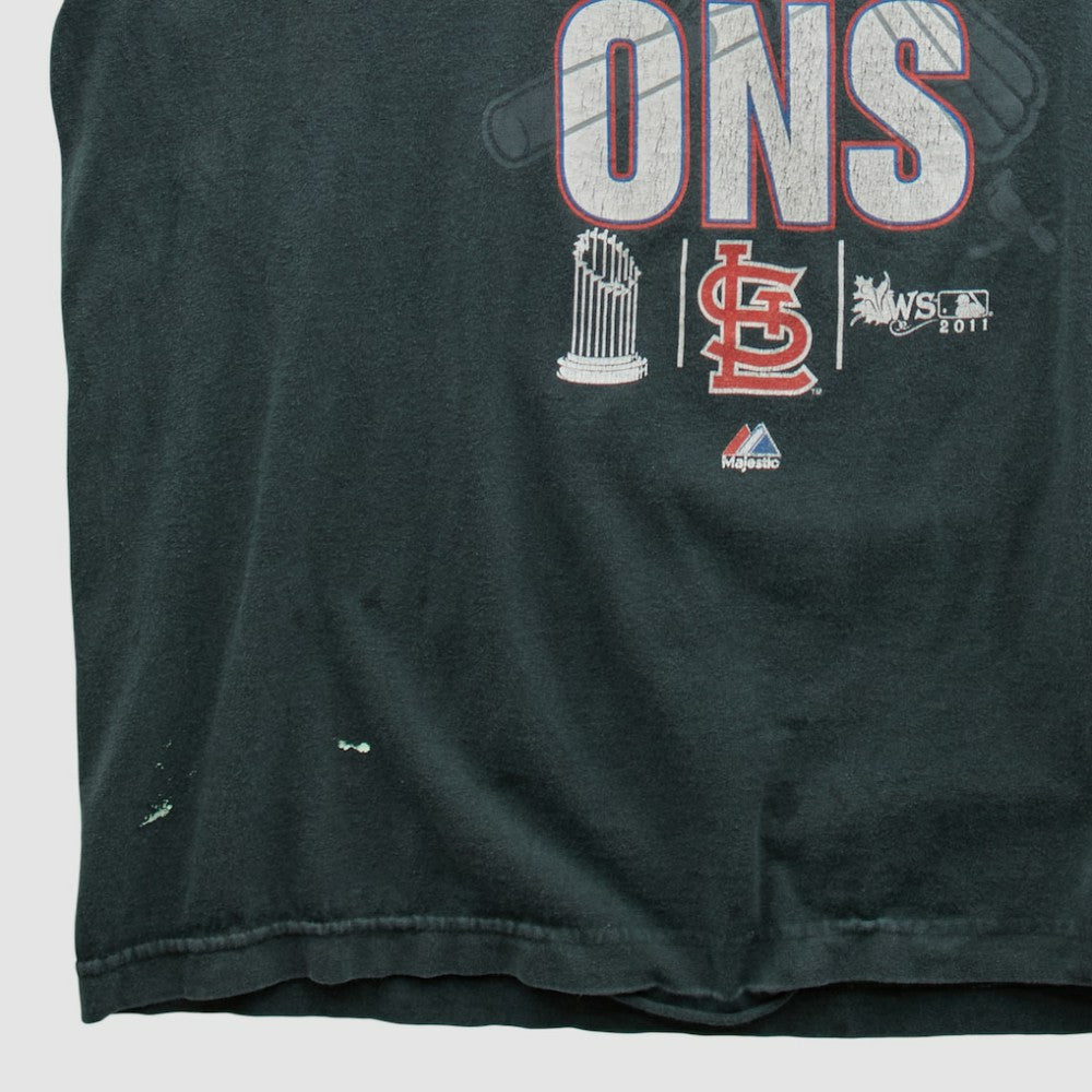 St. Louis Cardinals 2011 Long Sleeve T-shirt - Charcoal - Vintage - Fanatics Sale