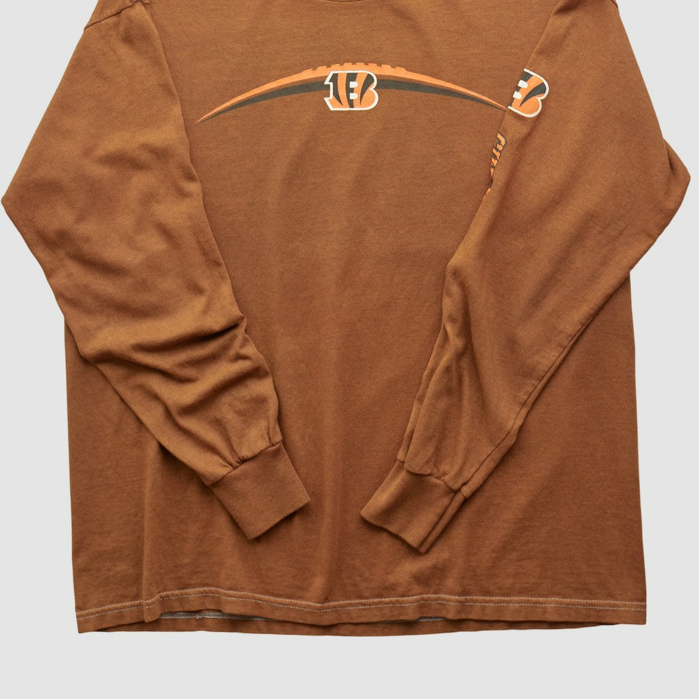 Fanatics Cincinnati Bengals 2000s Long Sleeve T-shirt Brown Vintage
