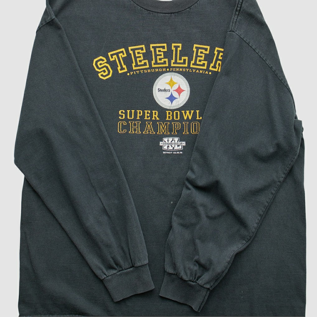Fanatics Pittsburgh Steelers Alstyle 2006 Long Sleeve T-shirt Black Vintage