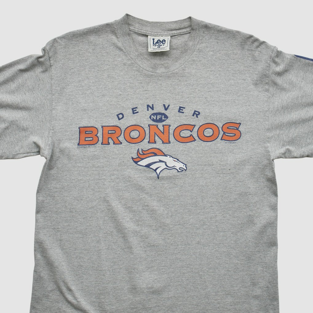 Fanatics Denver Broncos Lee Apparel 2000s Long Sleeve T-shirt Heather Gray Vintage