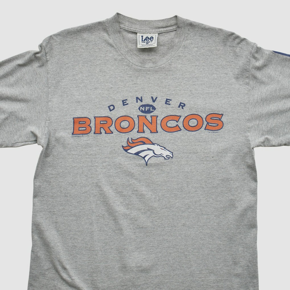Fanatics Denver Broncos Lee Apparel 2000s Long Sleeve T-shirt Heather Gray Vintage