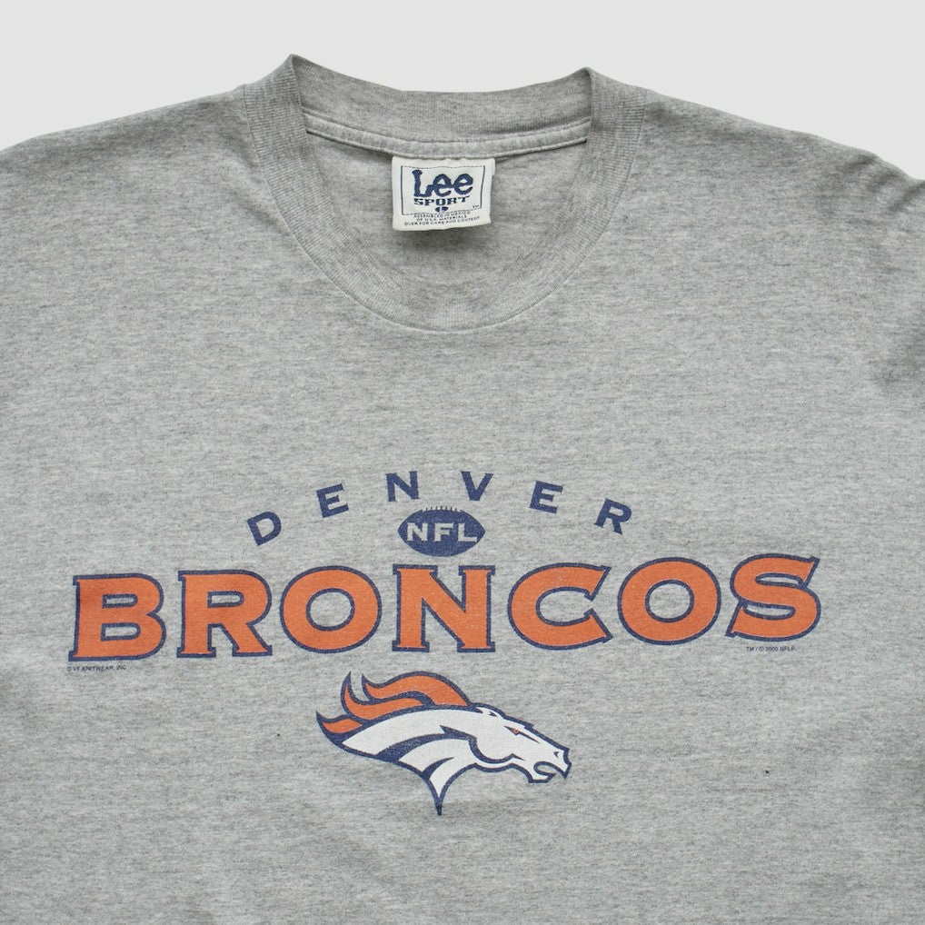 Fanatics Denver Broncos Lee Apparel 2000s Long Sleeve T-shirt Heather Gray Vintage