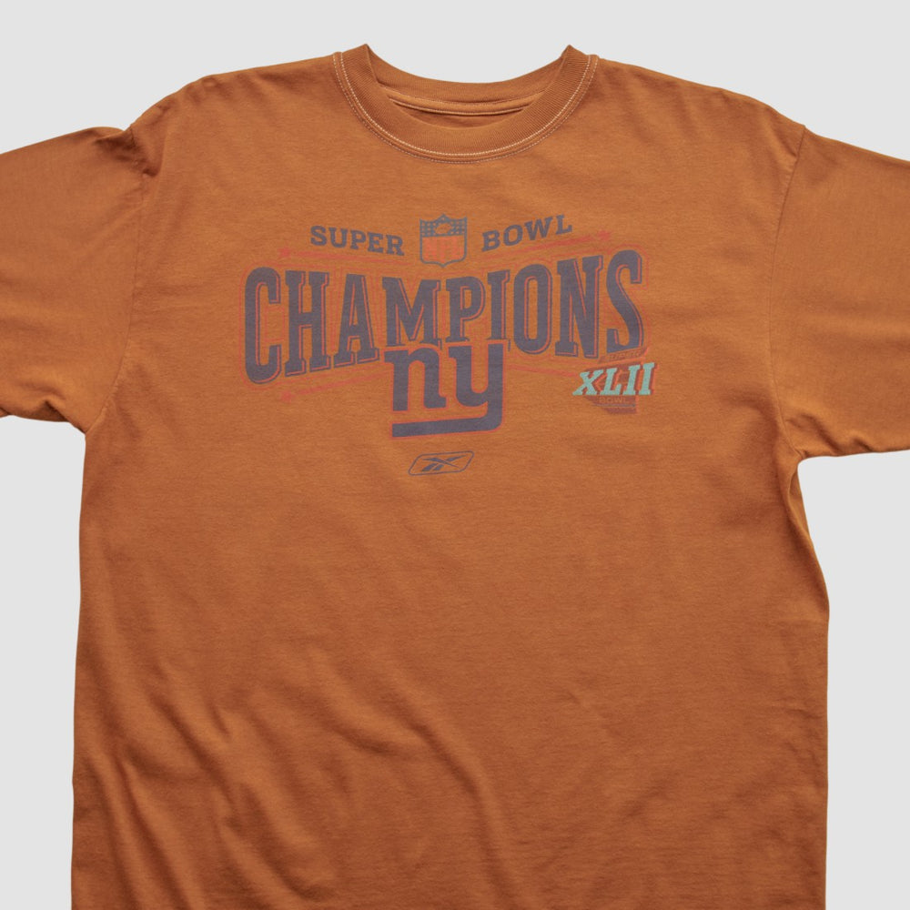 Fanatics New York Giants Reebok 2007 T-shirt Orange Vintage
