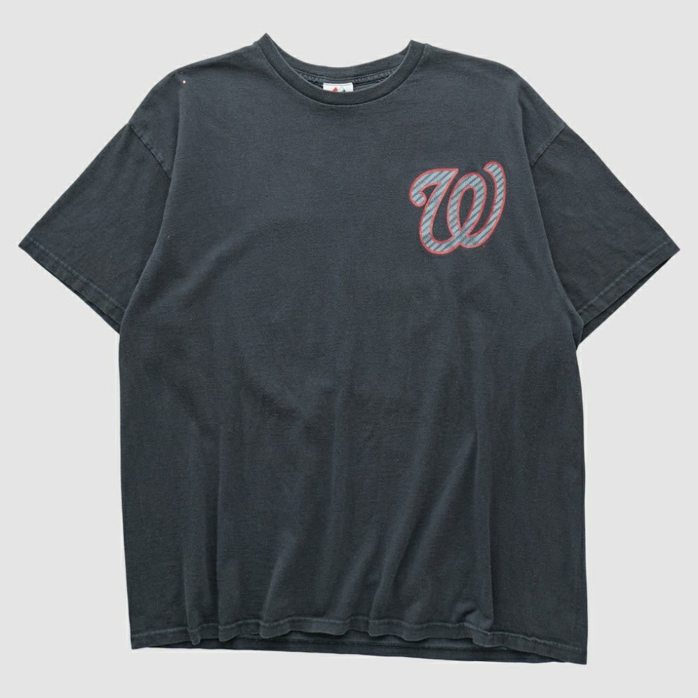 Washington Nationals Majestic 2010s T-shirt - Charcoal - Vintage - Fanatics Online