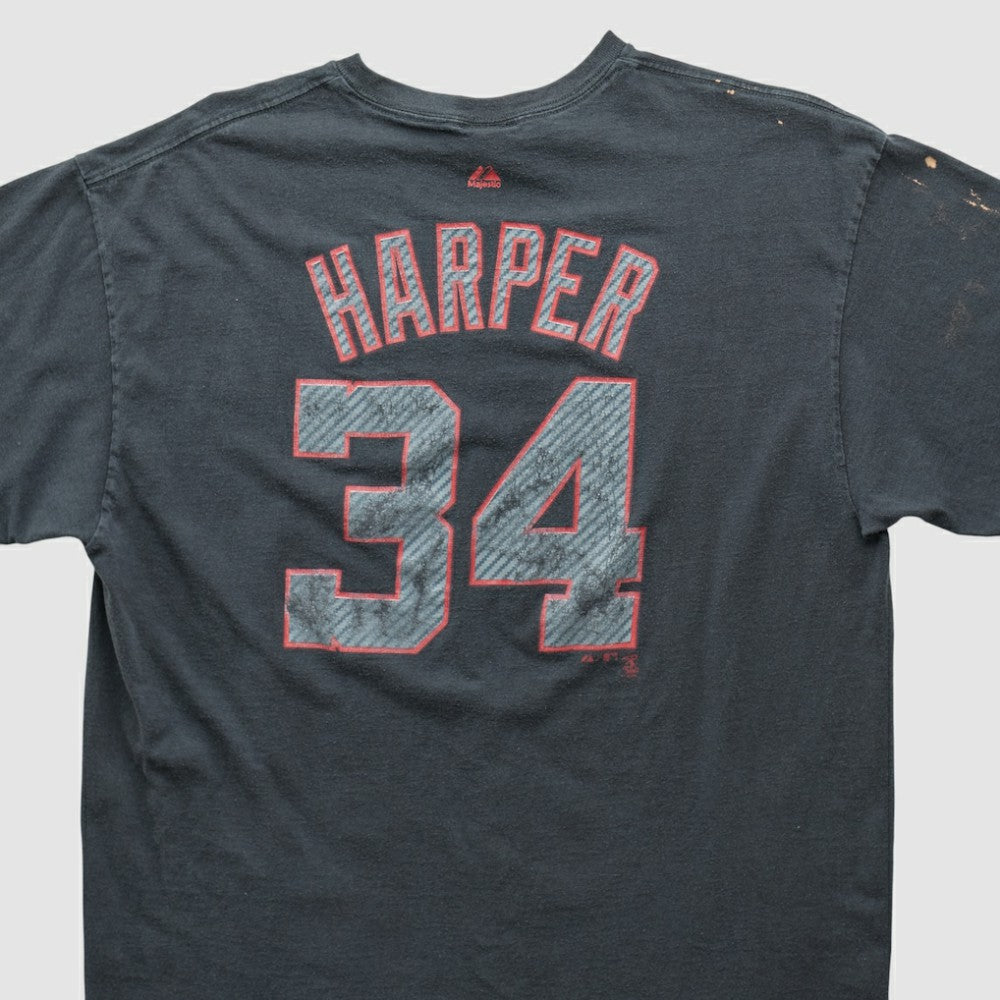 Washington Nationals Majestic 2010s T-shirt - Charcoal - Vintage - Fanatics Online