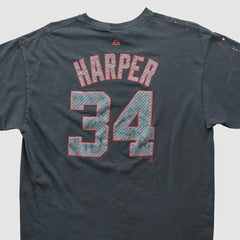 Washington Nationals Majestic 2010s T-shirt - Charcoal - Vintage - Fanatics Online