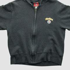 Fanatics Pittsburgh Steelers NFL 2000s Hooded Full Zip Sweatshirt Black Vintage