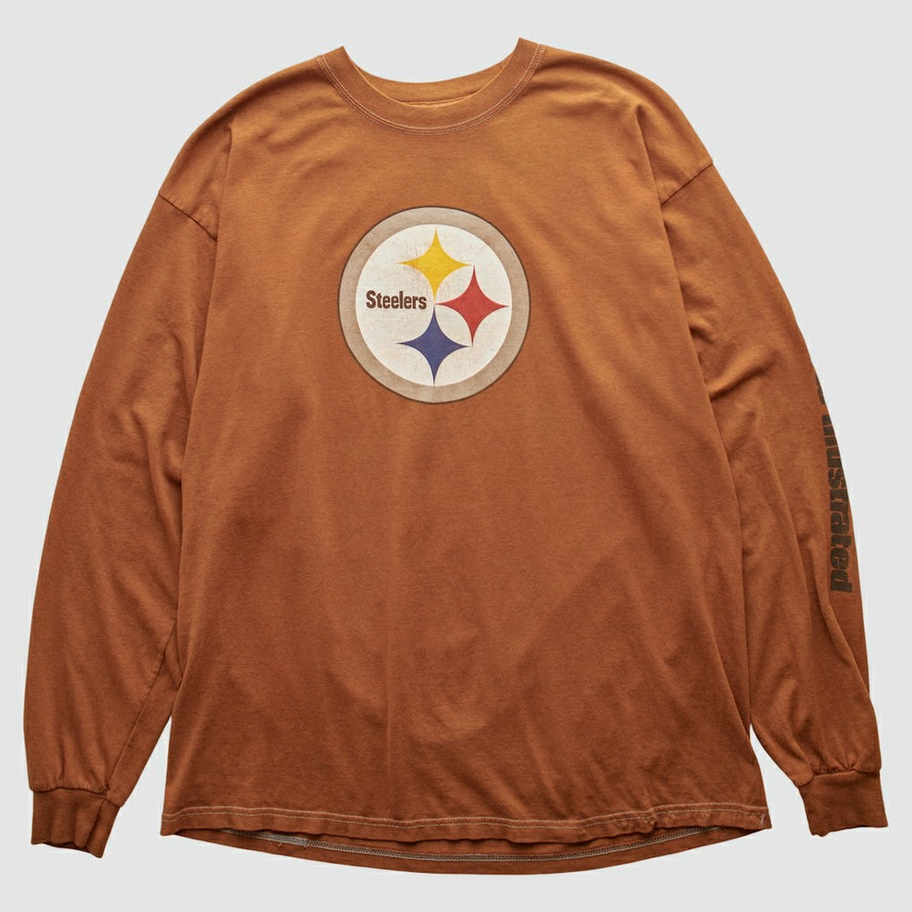 Fanatics Pittsburgh Steelers Gildan 2000s Long Sleeve T-shirt Brown Vintage