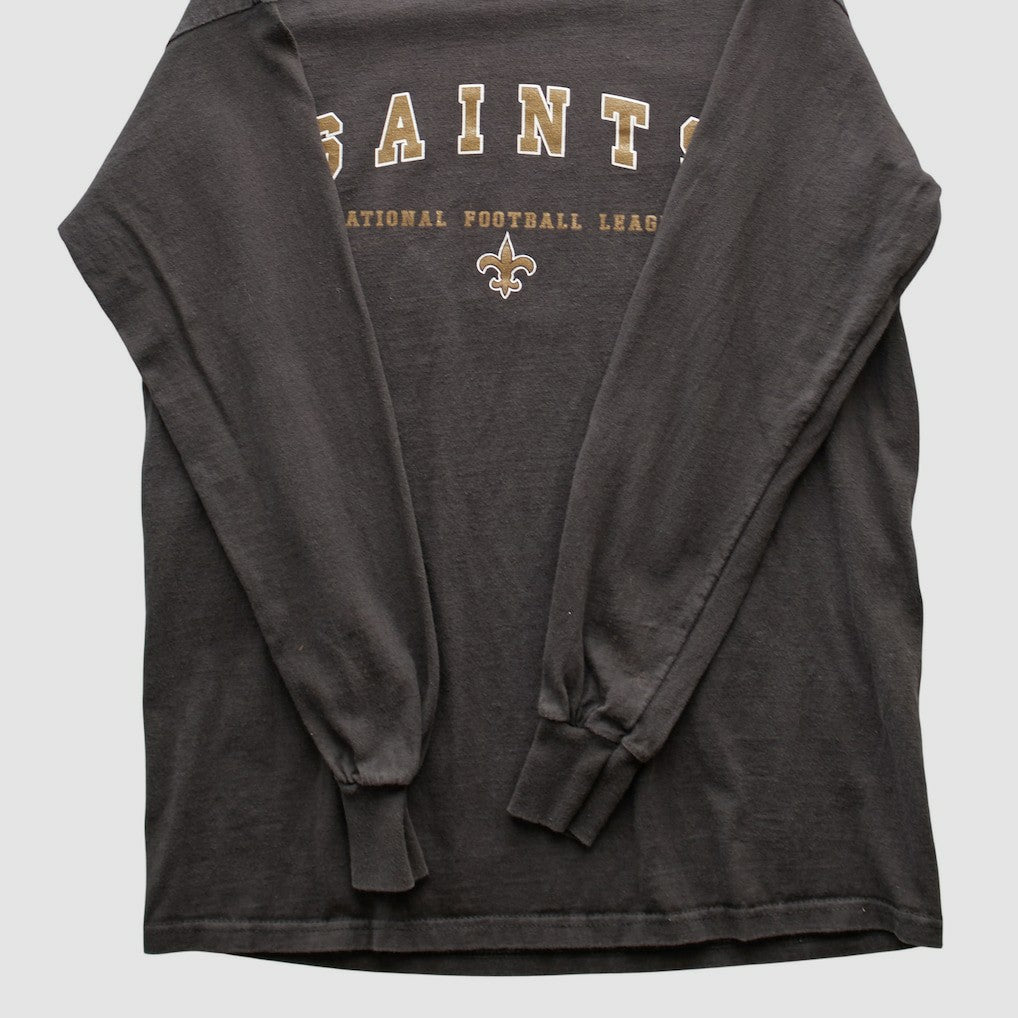 Fanatics New Orleans Saints NFL 2000s Long Sleeve T-shirt Charcoal Vintage