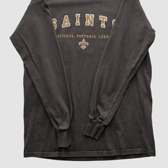 Fanatics New Orleans Saints NFL 2000s Long Sleeve T-shirt Charcoal Vintage