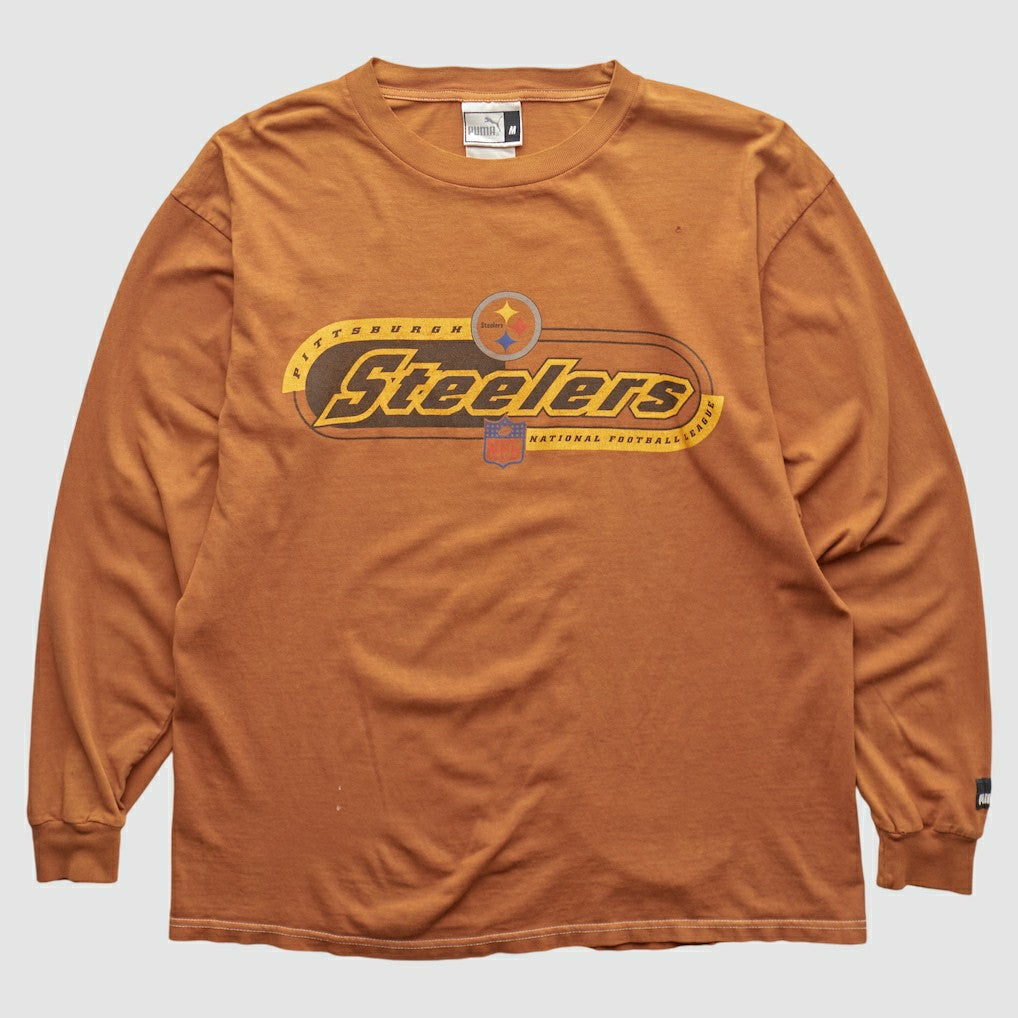 Fanatics Pittsburgh Steelers 2000s Long Sleeve T-shirt Brown Vintage