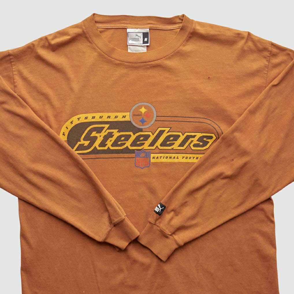 Fanatics Pittsburgh Steelers 2000s Long Sleeve T-shirt Brown Vintage