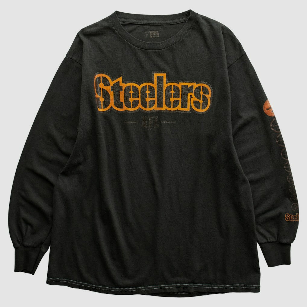 Fanatics Pittsburgh Steelers NFL 2000s Long Sleeve T-shirt Black Vintage