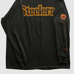 Fanatics Pittsburgh Steelers NFL 2000s Long Sleeve T-shirt Black Vintage