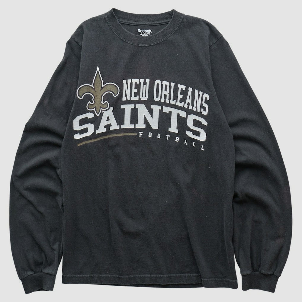 Fanatics New Orleans Saints Reebok 2000s Long Sleeve T-shirt Black Vintage